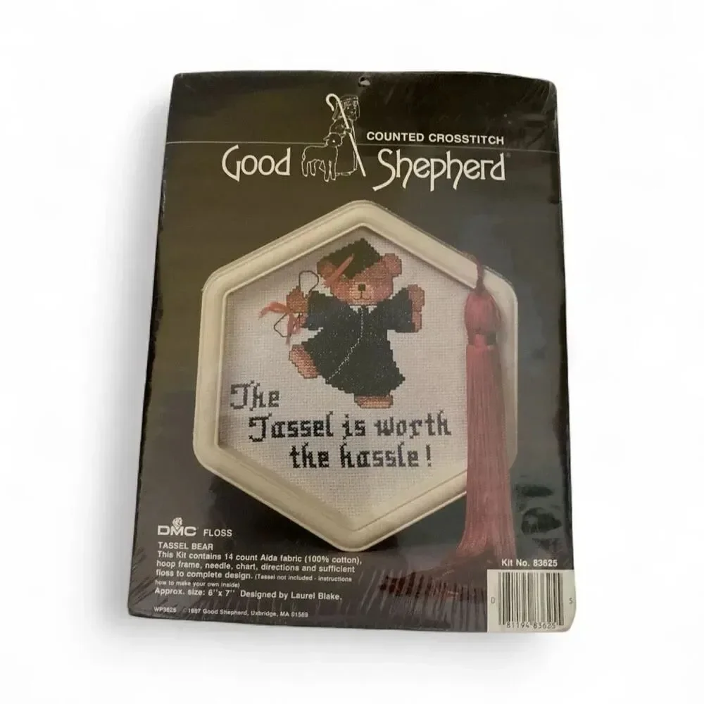 Good Shepherd “ Tassel Bear “ Counted Cross Stitch Kit